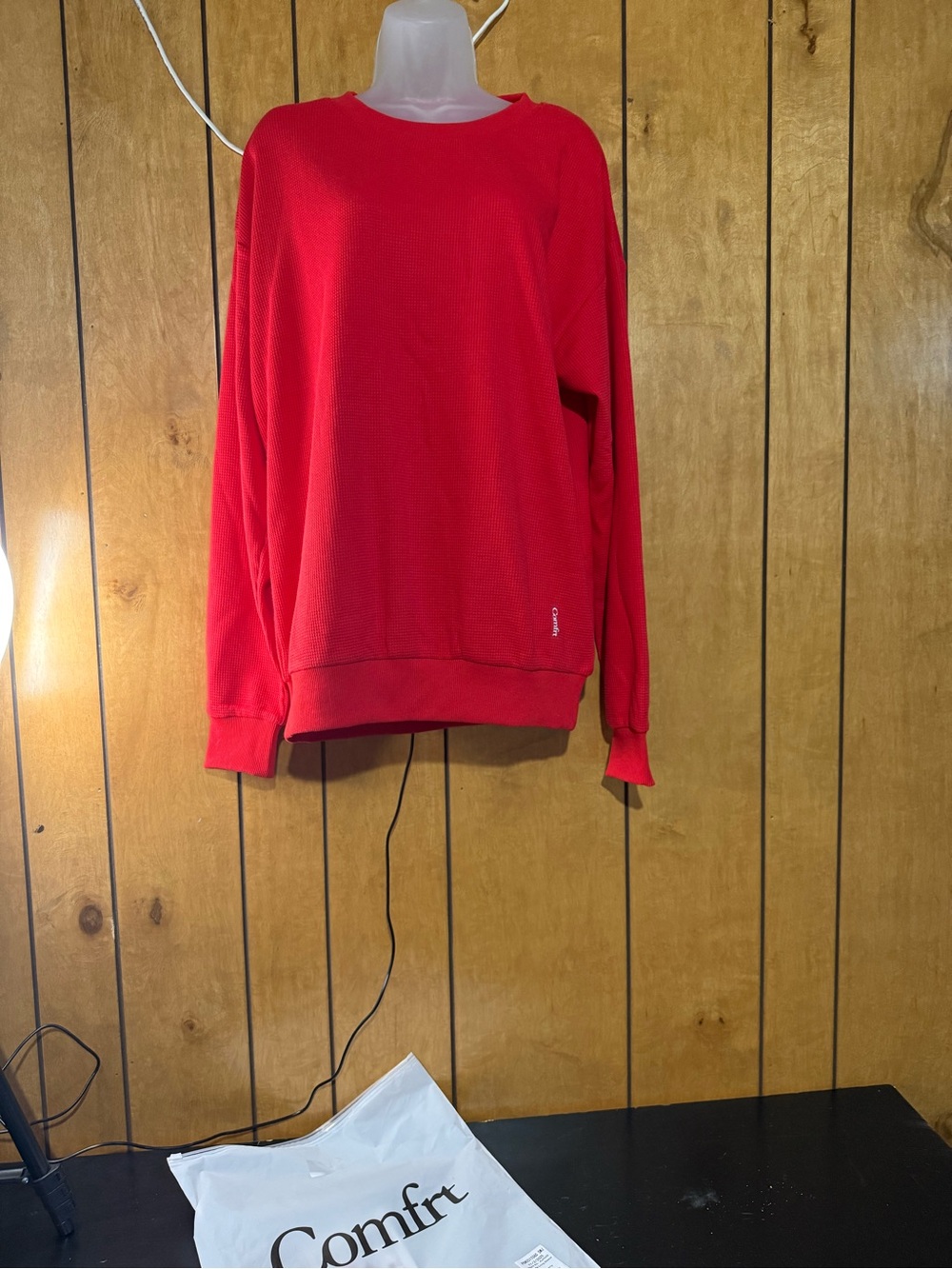 Uni Comfrt Red Waffle Lounge Set